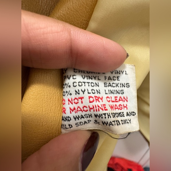 Tarleton 1970’s Vtg Faux Leather Jacket in Caramel Medium - Picture 4 of 5